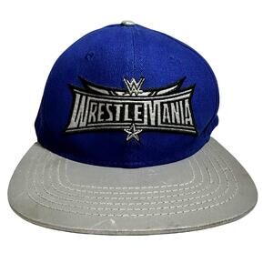 Wrestlemania WWE WWF Wrestling TX2016 32 Cap Snapback Blue One Size Authentic